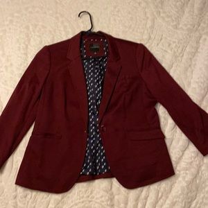 Maroon Cotton blazer from the Limited- size Large